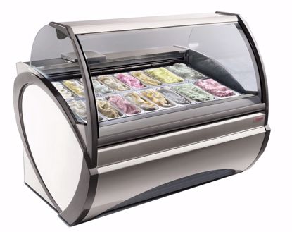 Schepijsvitrine DORADO 18 ICE WIT - Oscartielle - (met rolgordijn)